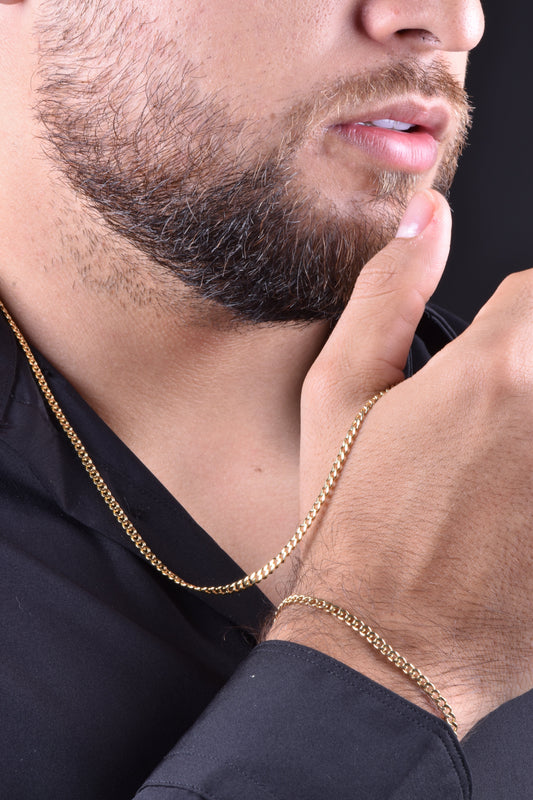Combo Cubana Hombre 3mm -Pulsera gratis
