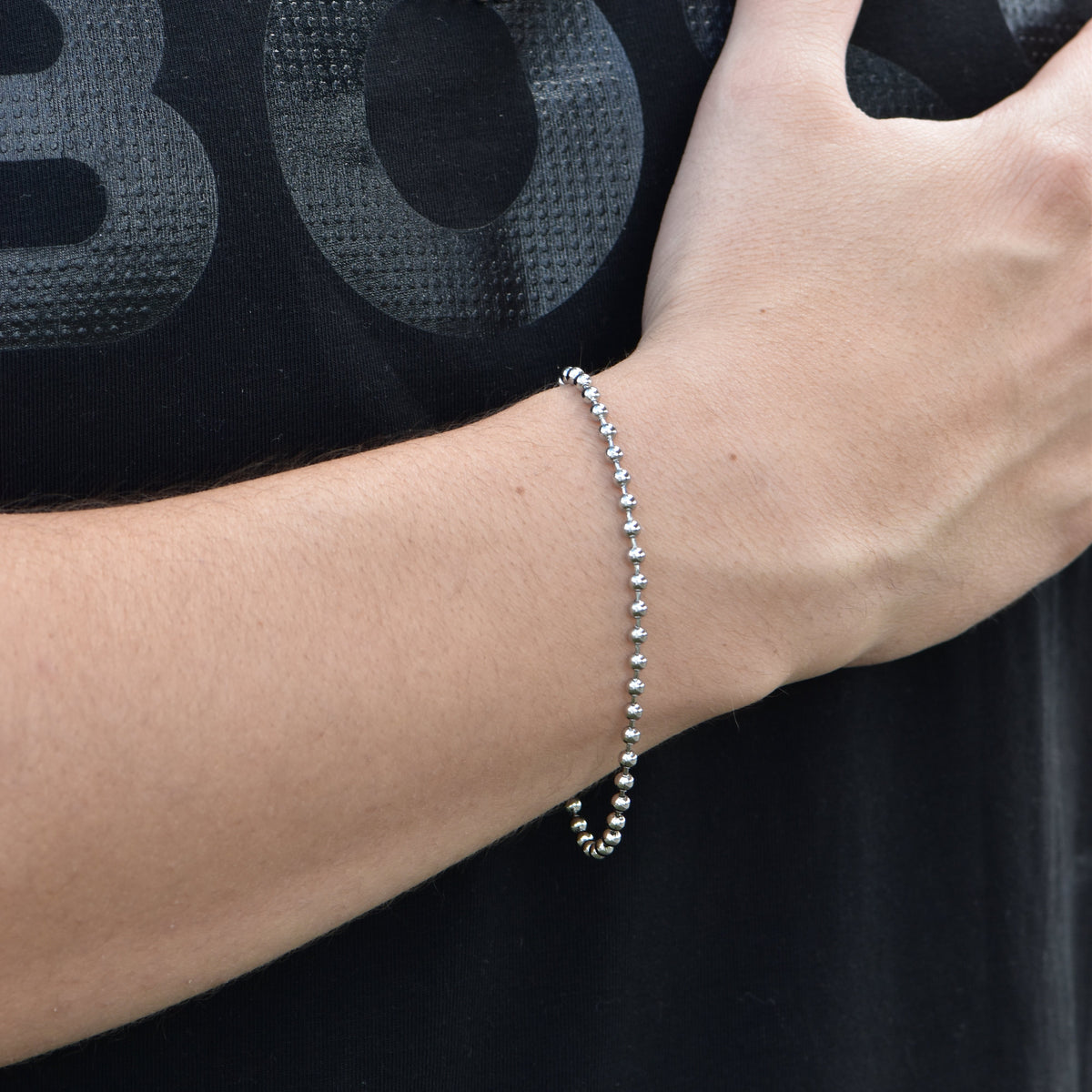 Pulsera Militar Oro Blanco Hombre