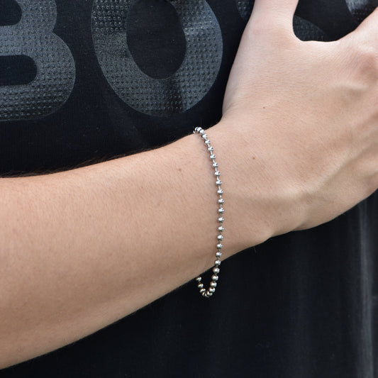Pulsera Militar Oro Blanco Hombre