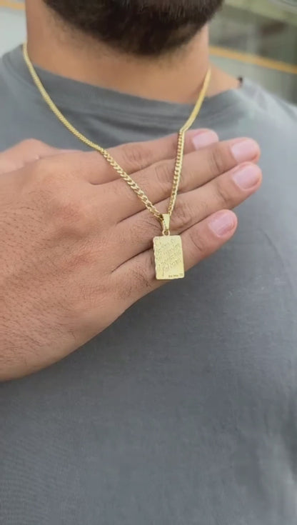 Cadena Cubana Sencilla  3MM + Salmo